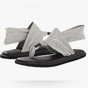 Sanuk Women's Yoga Sling 2 Flip Flop‎ Size 10 US Gray